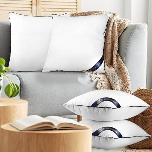 Utopia Bedding 2er Set Kissen 40x40 cm, Weiß - Deko und Ergonomie für Bett und Sofa (OEKO-TEX STANDARD 100)  
Utopia Bed