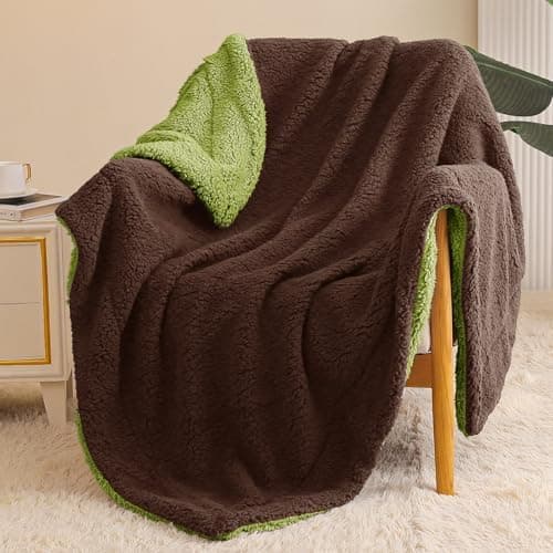 Exclusivo Mezcla Decke, Warme Kuscheldecke für Bett und Sofa, Tiefviolett/Lila 130x150 cm