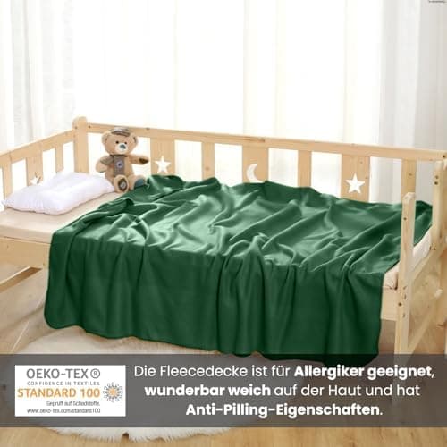 Wometo 10er Vorteilspack Fleecedecke grau Anti-Pilling Kettelrand