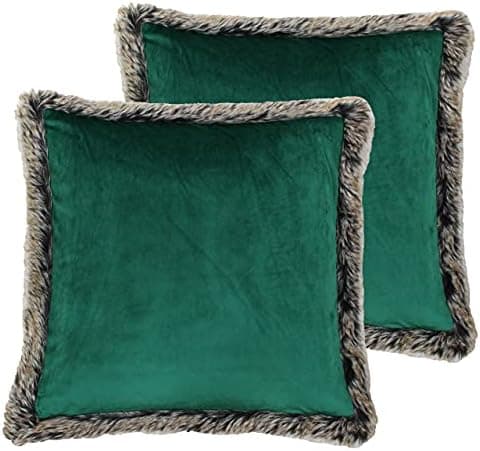 Paoletti Kiruna Twin Pack-Feder gefüllte Kissen, Samt, Rost, 45x45 cm,.TOP-Schlafkomfort-für-Idealisten.