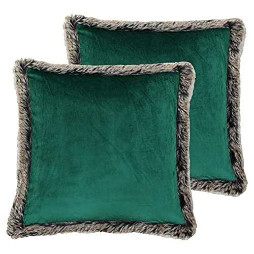 Paoletti Kiruna Twin Pack-Feder gefüllte Kissen, Samt, Rost, 45x45 cm,.TOP-Schlafkomfort-für-Idealisten.