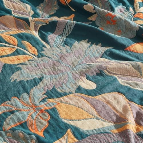 SOFTEXLY Boho Decke – Kuschelige Tagesdecke & Bettüberwurf 150x200cm, Aesthetic Design & Doppelseitige Musselin, Ideal f