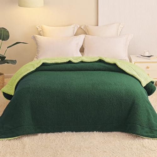 Exclusivo Mezcla Decke, Warme Kuscheldecke für Bett und Sofa, Tiefviolett/Lila 130x150 cm