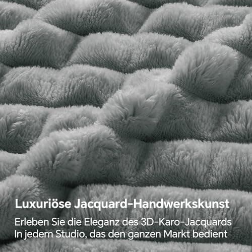 BEDELITE Flauschig Kuscheldecke Hellblau 125x150 für Sofa und Wohnzimmer OEKO-TEX STANDARD 100  
BEDELITE Hellblauer Fla