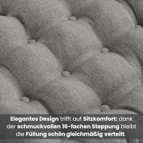 Wometo 4er Set Sitzkissen Stuhl OekoTex - beigeh ConfigurationManager Stuhlkissen Funktionales Polster mit Bändern OEKO-
