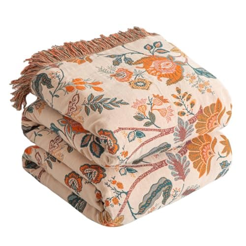 SOFTEXLY Boho Decke – Kuschelige Tagesdecke & Bettüberwurf 150x200cm, Aesthetic Design & Doppelseitige Musselin, Ideal f