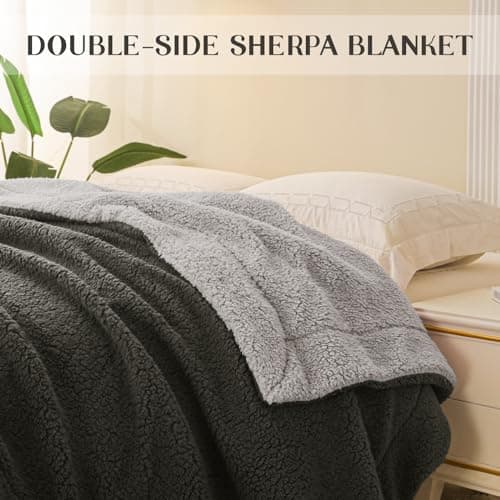Exclusivo Mezcla Decke, Warme Kuscheldecke für Bett und Sofa, Tiefviolett/Lila 130x150 cm