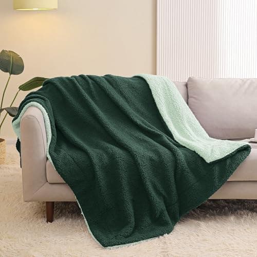 Exclusivo Mezcla Decke, Warme Kuscheldecke für Bett und Sofa, Tiefviolett/Lila 130x150 cm