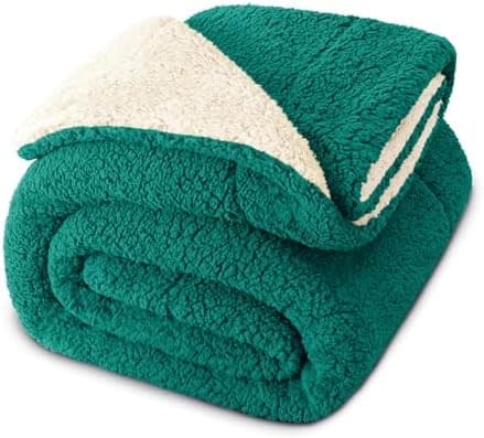 Exclusivo Mezcla Decke, Warme Kuscheldecke für Bett und Sofa, Tiefviolett/Lila 130x150 cm