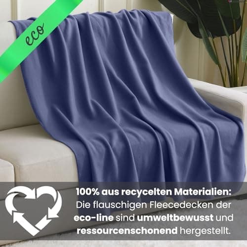 Wometo 10er Vorteilspack Fleecedecke grau Anti-Pilling Kettelrand