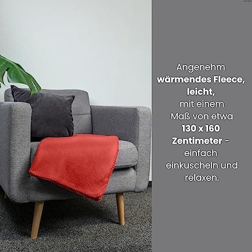 Wometo 2er Set Polar Fleecedecke OekoTex Lilaviolett Anti-Pilling Kettelrand