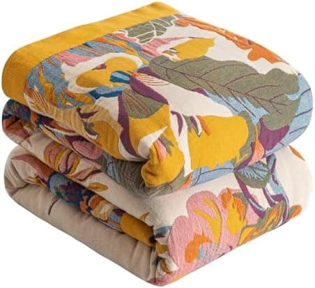 SOFTEXLY Boho Decke – Kuschelige Tagesdecke & Bettüberwurf 150x200cm, Aesthetic Design & Doppelseitige Musselin, Ideal f
