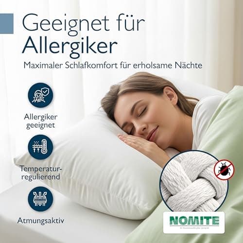Beautissu 2er Daunenkissen-Set 80x80cm – Waschbar & Made in Germany – Oeko-Tex Zertifiziert – Kopfkissen 80x80cm