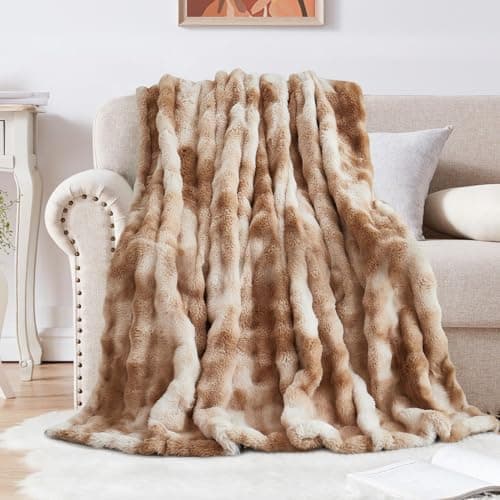 Kuscheldecke Milchsamt Blasen Decke Super Soft Warme Couchdecke 100 x 160cm White