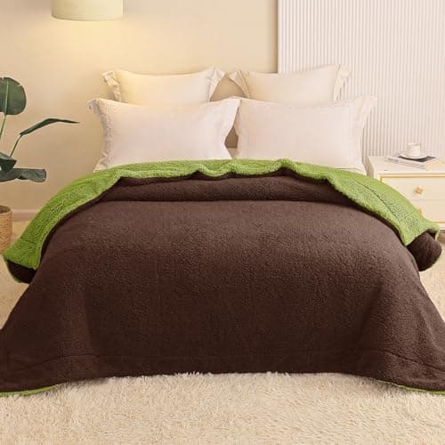 Exclusivo Mezcla Decke, Warme Kuscheldecke für Bett und Sofa, Tiefviolett/Lila 130x150 cm
