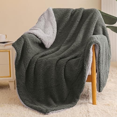 Exclusivo Mezcla Decke, Warme Kuscheldecke für Bett und Sofa, Tiefviolett/Lila 130x150 cm