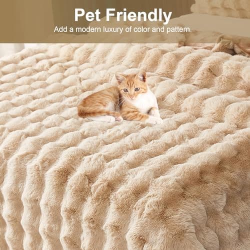 Kuscheldecke Milchsamt Blasen Decke Super Soft Warme Couchdecke 100 x 160cm White