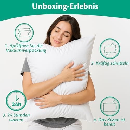 Flowen Kopfkissen 40x40 2er Set Hypoallergene Anti-Milben Weiche Waschmaschinenfest
Flowen Dekokissen 40x40 Hypoallergen