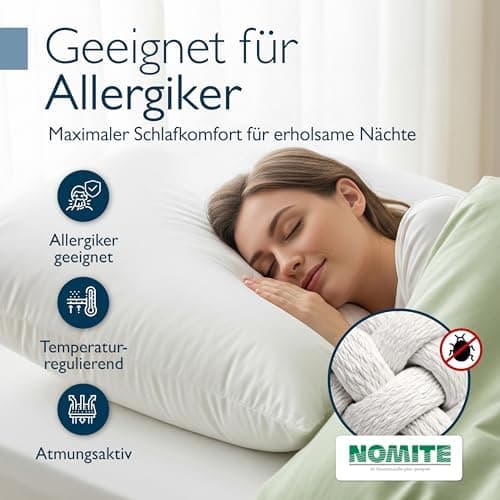 Beautissu 2er Daunenkissen-Set 80x80cm – Waschbar & Made in Germany – Oeko-Tex Zertifiziert – Kopfkissen 80x80cm