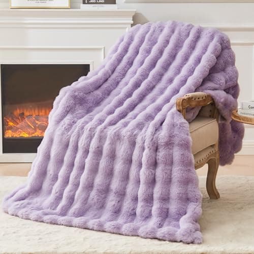 EMME Flauschige Wohndecke für Couch Kaninchen Plüsch Fleecedeckemercialwohndecke-sofa-decke-bubble-decke-wohndecke-flaus