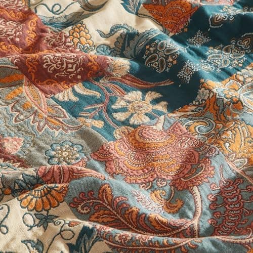 SOFTEXLY Boho Decke – Kuschelige Tagesdecke & Bettüberwurf 150x200cm, Aesthetic Design & Doppelseitige Musselin, Ideal f