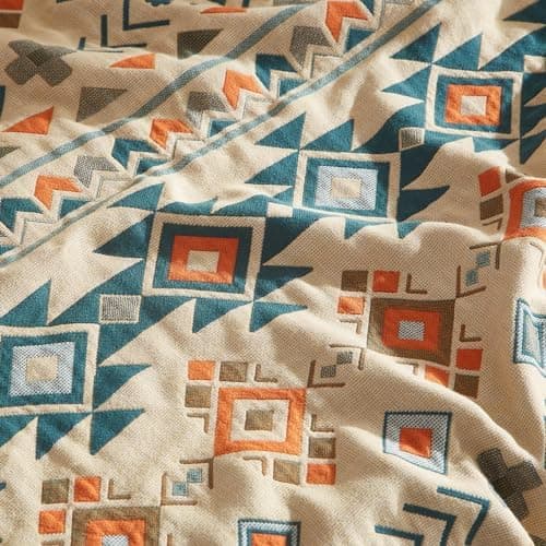 SOFTEXLY Boho Decke – Kuschelige Tagesdecke & Bettüberwurf 150x200cm, Aesthetic Design & Doppelseitige Musselin, Ideal f