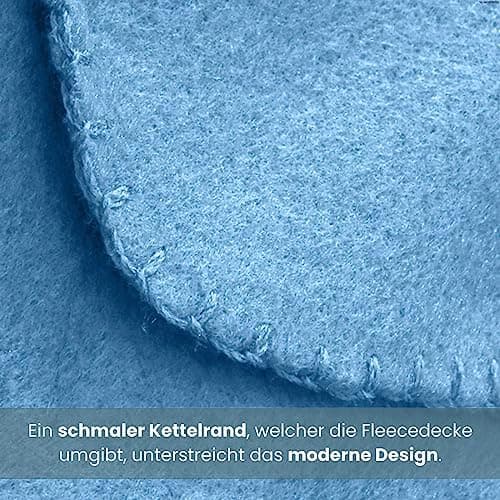 Wometo 2er Set Polar Fleecedecke OekoTex Lilaviolett Anti-Pilling Kettelrand