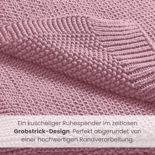 Oeko-Tex Wolle-Look Strickdecke Hellgrau Für Jungen Und Mädchen 70x100 - Wometo