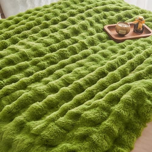 EMME Flauschige Wohndecke für Couch Kaninchen Plüsch Fleecedeckemercialwohndecke-sofa-decke-bubble-decke-wohndecke-flaus