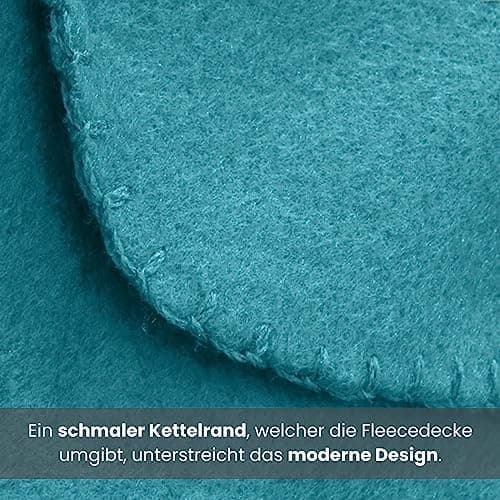 Wometo 2er Set Polar Fleecedecke OekoTex Lilaviolett Anti-Pilling Kettelrand