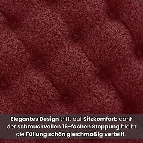 Wometo Sitzkissen Stuhl - dunkelgrau Oeko-TEX Sitzpolster mit Bändern für Indoor und Outdoor OEKO-TEX STANDARD 100  
Wom