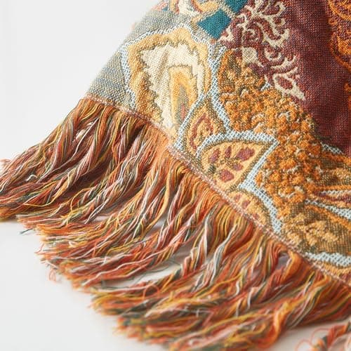 SOFTEXLY Boho Decke – Kuschelige Tagesdecke & Bettüberwurf 150x200cm, Aesthetic Design & Doppelseitige Musselin, Ideal f