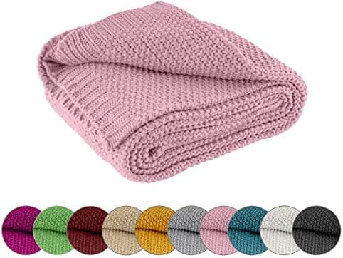 Wometo Kuscheldecke Strick Warme und Weiche Strickdecke OekoTex 140x190TürkisPetrol